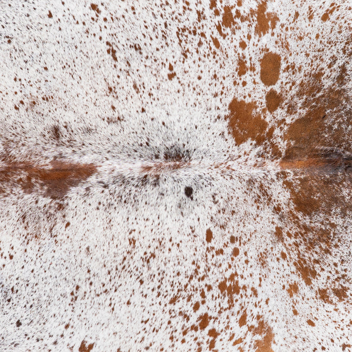 Brazilian Brown Salt and Pepper Cowhide Rug Size 7'6" L x 6'6" W 5346