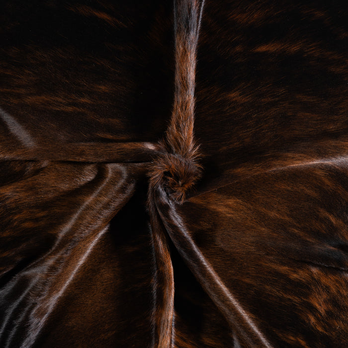 Brazilian Dark Brindle Cowhide Rug Size 7'9" L x 6'6" W 3614