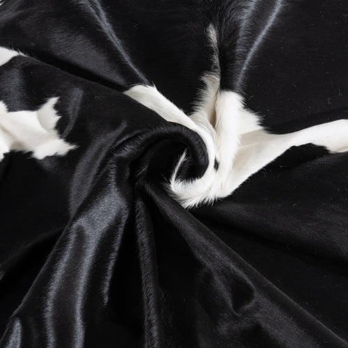 Black and White Cowhide Rug Size 8'8" L x 8'1" W 6420