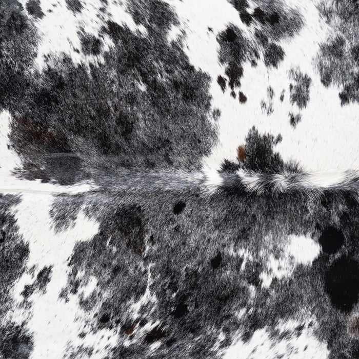 Brazilian Black Salt and Pepper Cowhide Rug Size 6'9" L x 5'10" W 5846