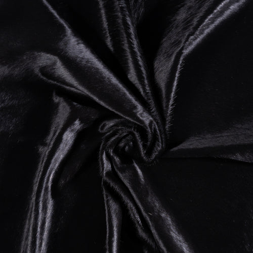 Brazilian Solid Black Cowhide Rug Size 7'9" L x 6'2" W 3428