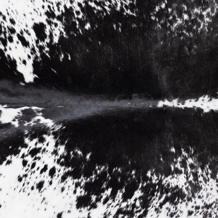 Brazilian Black Salt and Pepper Cowhide Rug Size 6'6" L x 6'6" W 5848