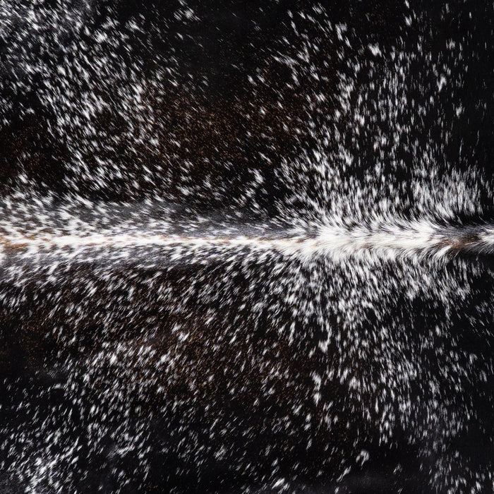 Brazilian Black Salt and Pepper Cowhide Rug Size 6'11" L x 5'10" W 5849