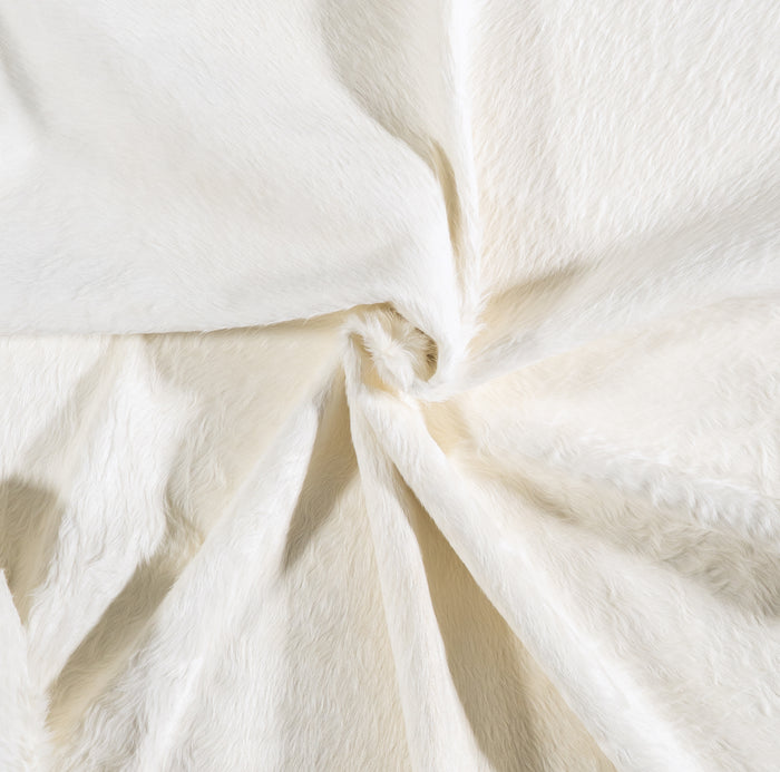 Brazilian White Cowhide Rug Size 8'6" L x 7'2" W 6046