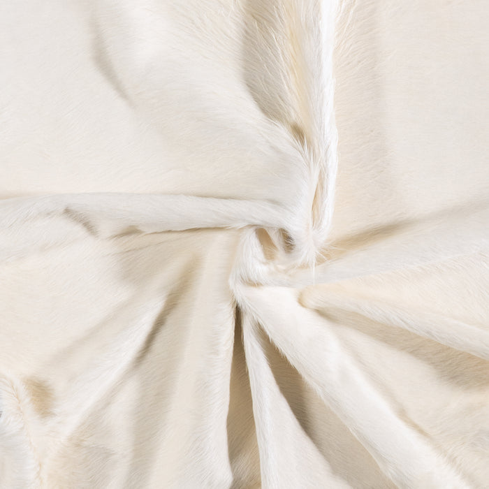 Brazilian White Cowhide Rug Size 7'4" L x 5'11" W 6048