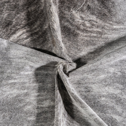 Brazilian Light Grey Brindle Cowhide Rug Size 7'6" L x 6'10" W 3618