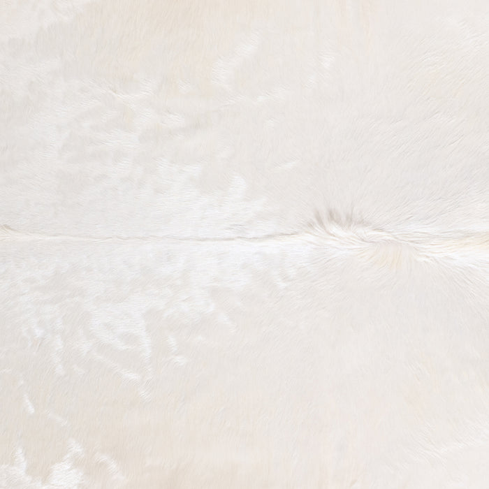 Brazilian White Cowhide Rug Size 6'11" L x 5'7" W 6052
