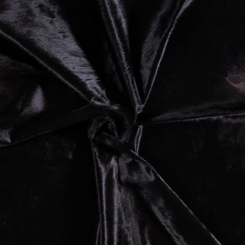 Brazilian Solid Black Cowhide Rug Size 7'10" L x 7'3" W 3434