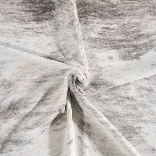 Brazilian Light Grey Brindle Cowhide Rug Size 6'6" L x 6'7" W 3621
