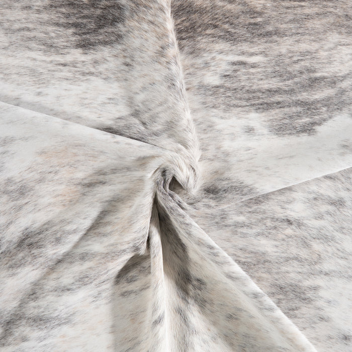 Brazilian Light Grey Brindle Cowhide Rug Size 6'6" L x 6'7" W 3621