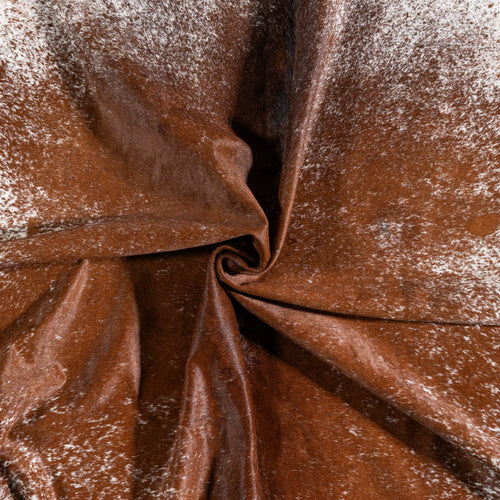 Brazilian Brown Salt and Pepper Cowhide Rug Size 8'8" L x 6'7" W 5356