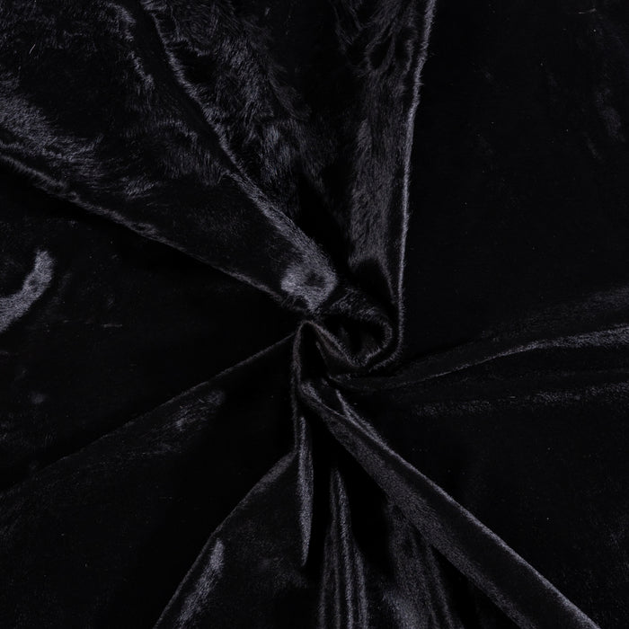 Brazilian Solid Black Cowhide Rug Size 7'7" L x 7'4" W 3435