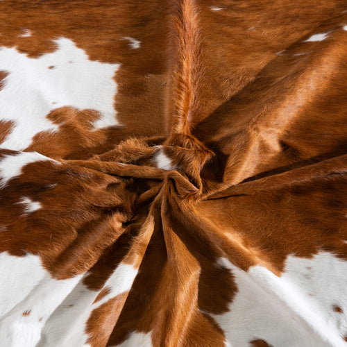 Tricolor Cowhide Rug Size 7'1" L x 7'0" W 3932