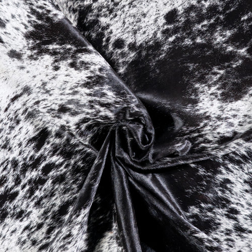 Brazilian Black Salt and Pepper Cowhide Rug Size 7'0" L x 6'4" W 4860