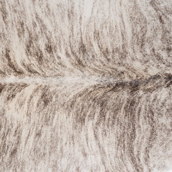 Brazilian Light Grey Brindle Cowhide Rug Size 6'11" L x 6'10" W 3624