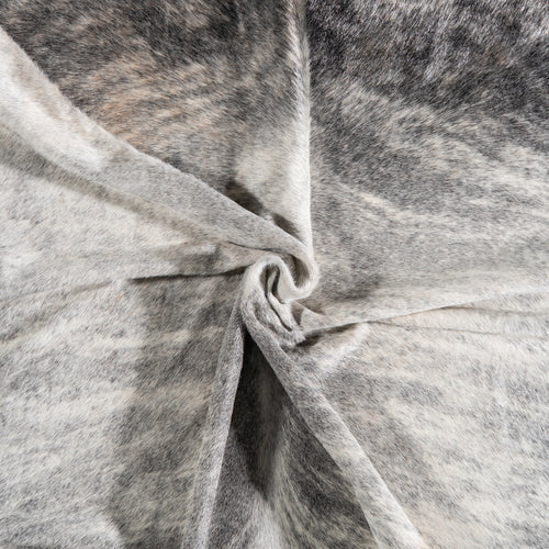 Brazilian Light Grey Brindle Cowhide Rug Size 7'1" L x 6'11" W 3625