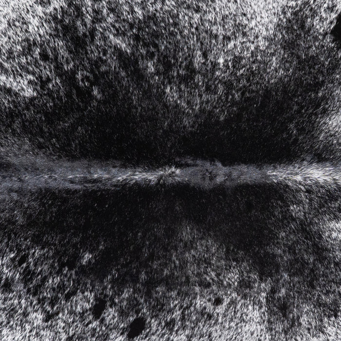 Brazilian Black Salt and Pepper Cowhide Rug Size 7'4" L x 6'3" W 4863