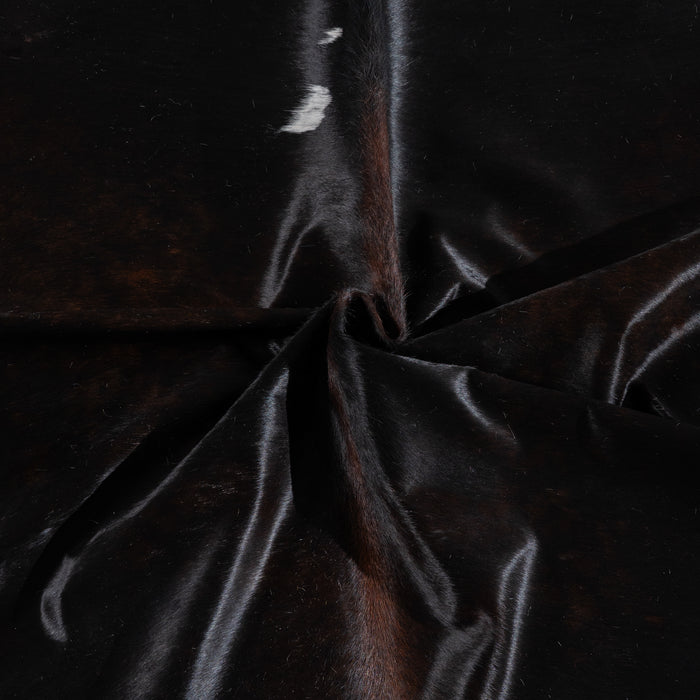 Chocolate and White Cowhide Rug Size 7'6" L x 7'0" W 5430