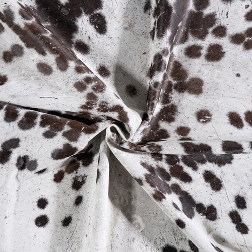 Vintage Black Salt and Pepper Cowhide Rug Size 7'7" L x 6'8" W 5560