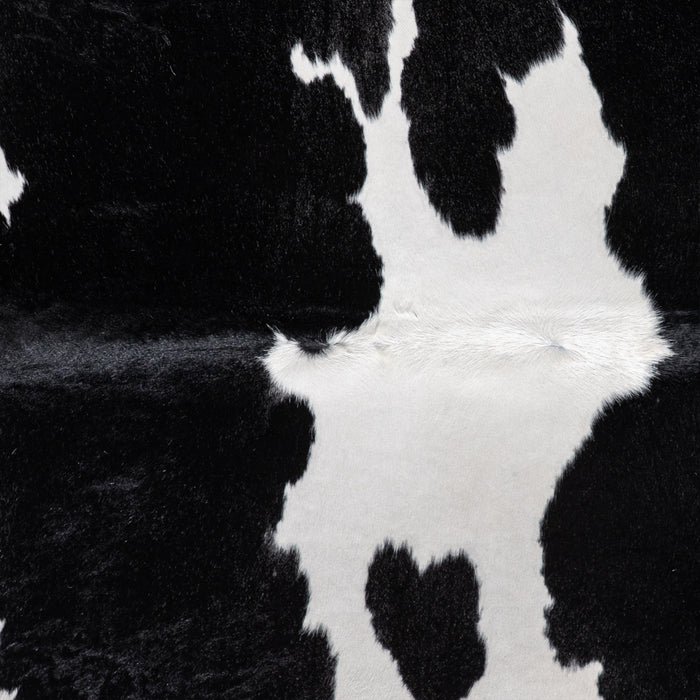 Brazilian Black and White Cowhide Rug Size 6'7" L x 5'7" W 5366