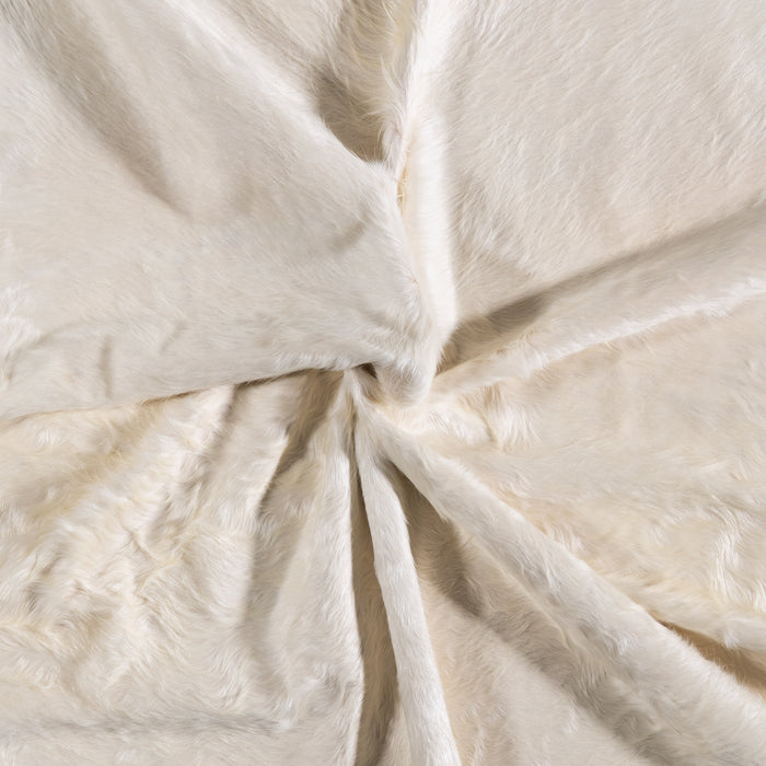 Brazilian White Cowhide Rug Size 7'1" L x 6'4" W 6062