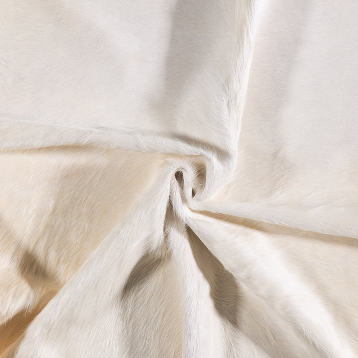 Brazilian White Cowhide Rug Size 7'5" L x 6'6" W 6064