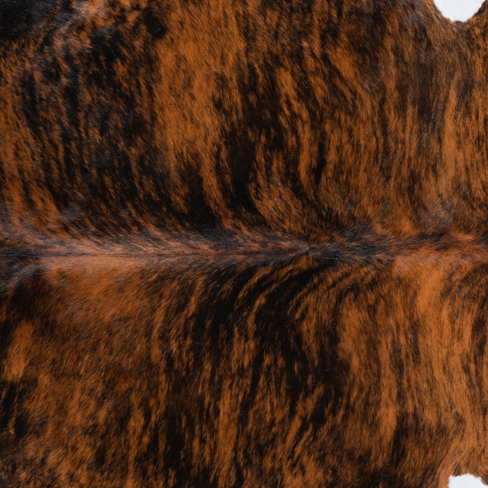 Brindle White Belly Cowhide Rug Size 7'0" L x 6'11" W 6234