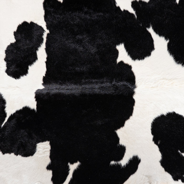 Brazilian Black and White Cowhide Rug Size 6'4" L x 5'5" W 5369