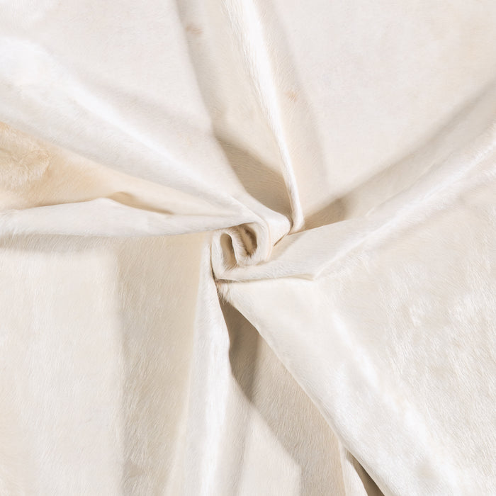 Brazilian White Cowhide Rug Size 7'9" L x 6'6" W 6065