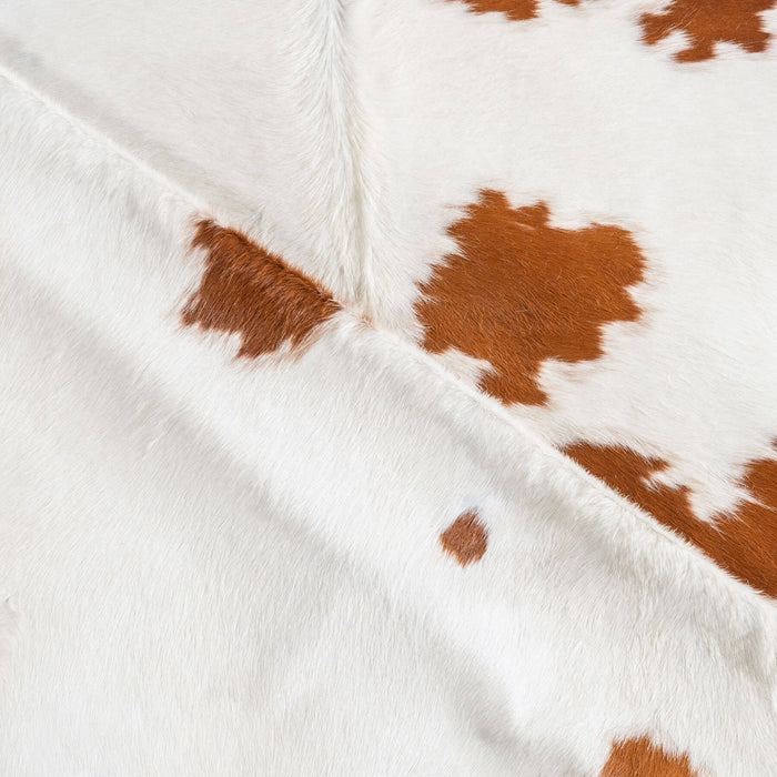 Brown and White Cowhide Rug Size 8'3" L x 7'4" W 6431