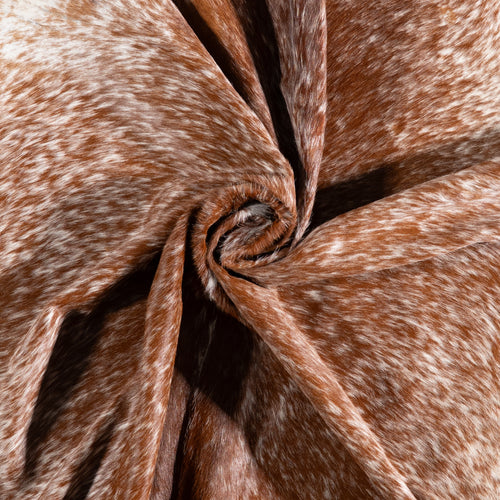 Brazilian Brown Salt and Pepper Cowhide Rug Size 6'8" L x 5'9" W 5869