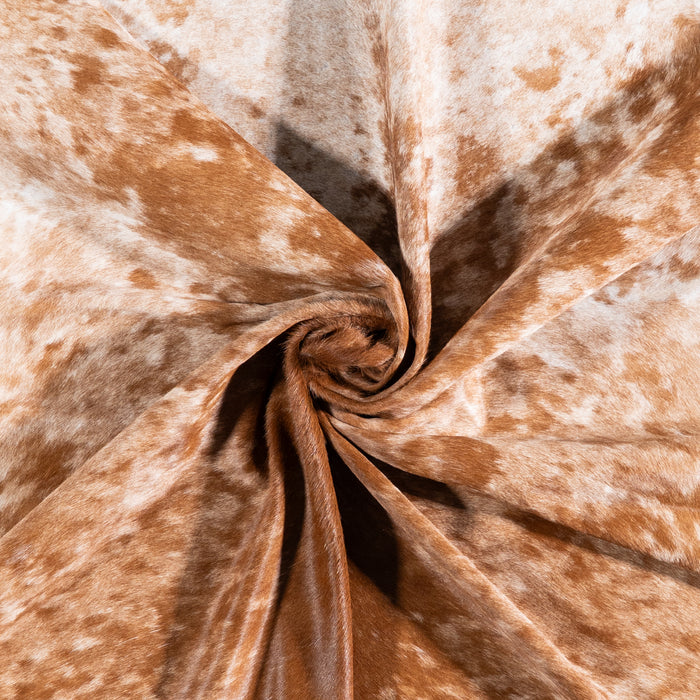 Brazilian Brown Salt and Pepper Cowhide Rug Size 7'1" L x 6'1" W 5870