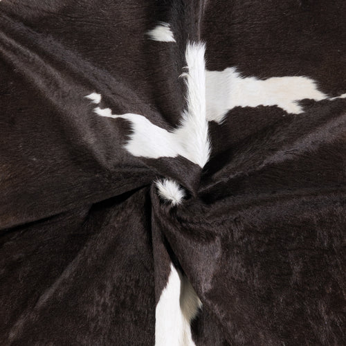 Brazilian Black and White Cowhide Rug Size 7'11" L x 6'11" W 4558