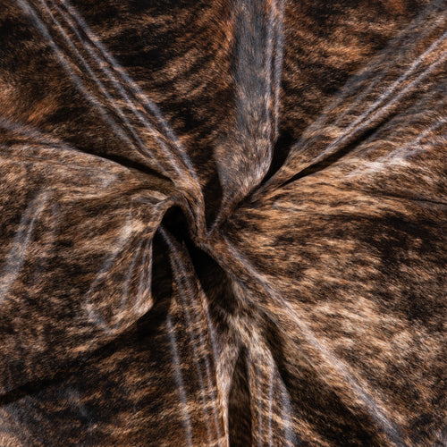 Brazilian Brindle Cowhide Rug Size 7'2" L x 6'7" W 4652
