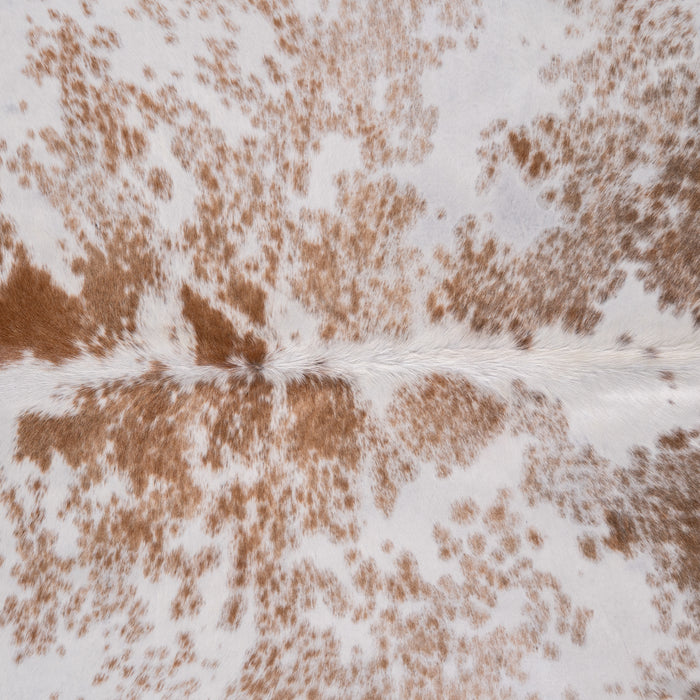 Brazilian Palomino and White Cowhide Rug Size 6'4" L x 5'9" W 3447