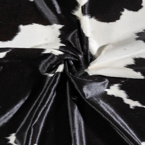 Brazilian Black and White Cowhide Rug Size 6'7" L x 6'0" W 5374