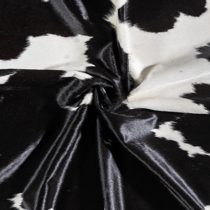 Brazilian Black and White Cowhide Rug Size 6'7" L x 6'0" W 5374