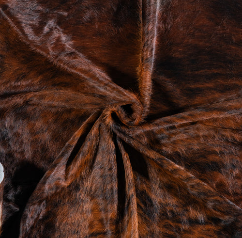 Brazilian Brindle Cowhide Rug Size 7'1" L x 6'1" W 4657