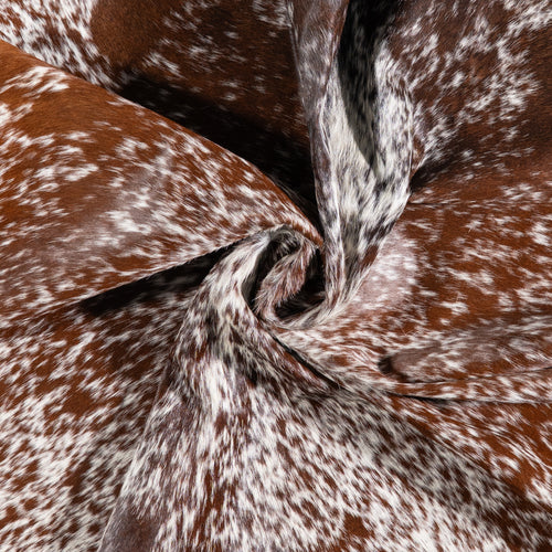 Brazilian Brown Salt and Pepper Cowhide Rug Size 6'11" L x 6'10" W 5876