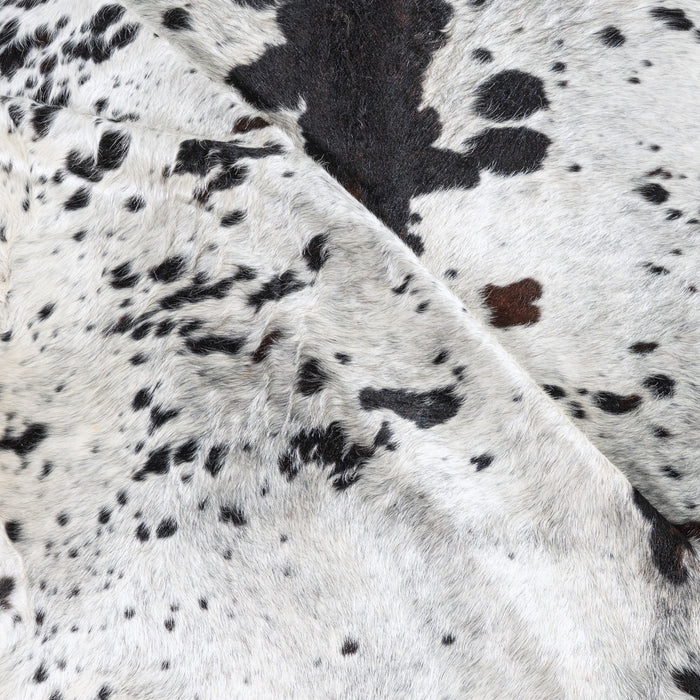 Black Salt and Pepper Cowhide Rug Size 8'7" L x 8'2" W 6238