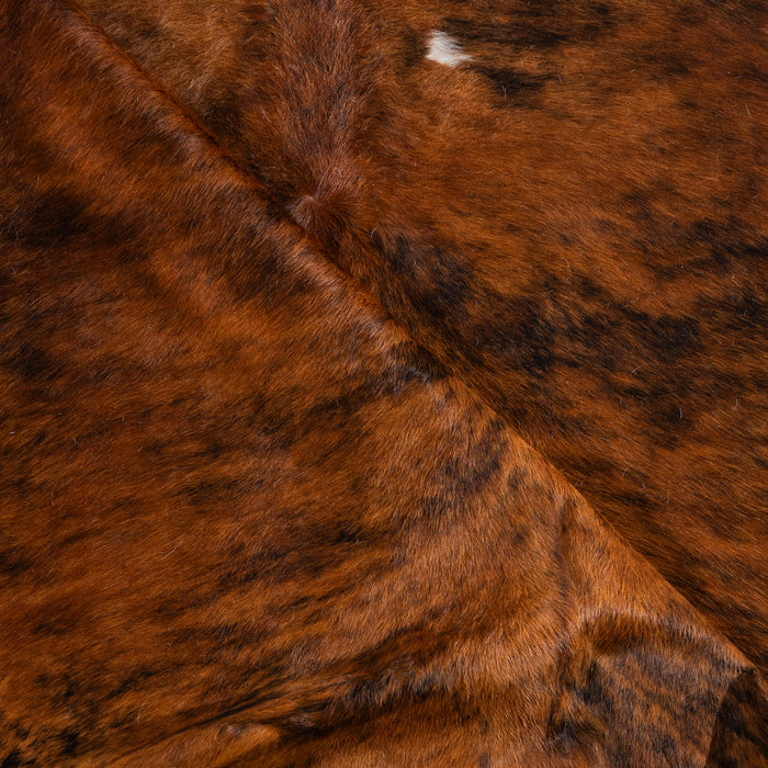 Tricolor Brindle Mix Cowhide Rug Size 8'2" L x 7'3" W 5438
