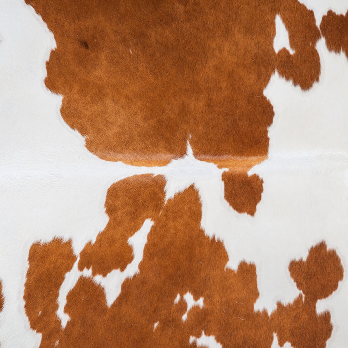 Brown and White Cowhide Rug Size 7'11" L x 7'4" W 5439