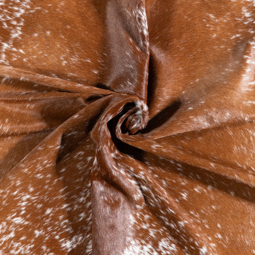 Brazilian Brown Salt and Pepper Cowhide Rug Size 7'1" L x 6'4" W 5881