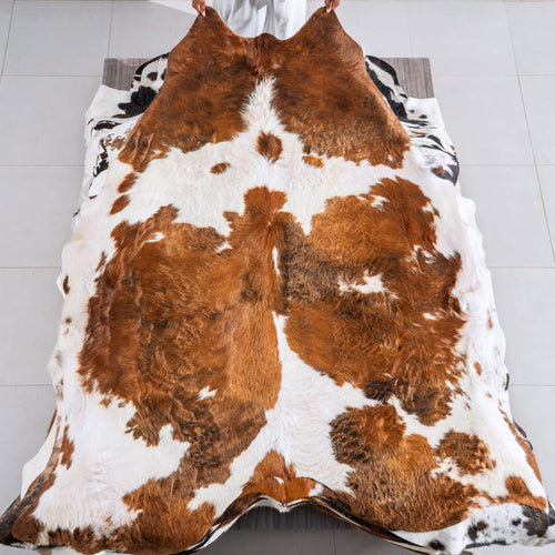 Tricolor Cowhide Rug Size 7'8" L x 7'0" W 6439