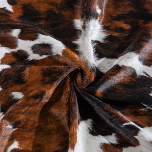 Tricolor Cowhide Rug Size 6'6" L x 6'8" W 4032