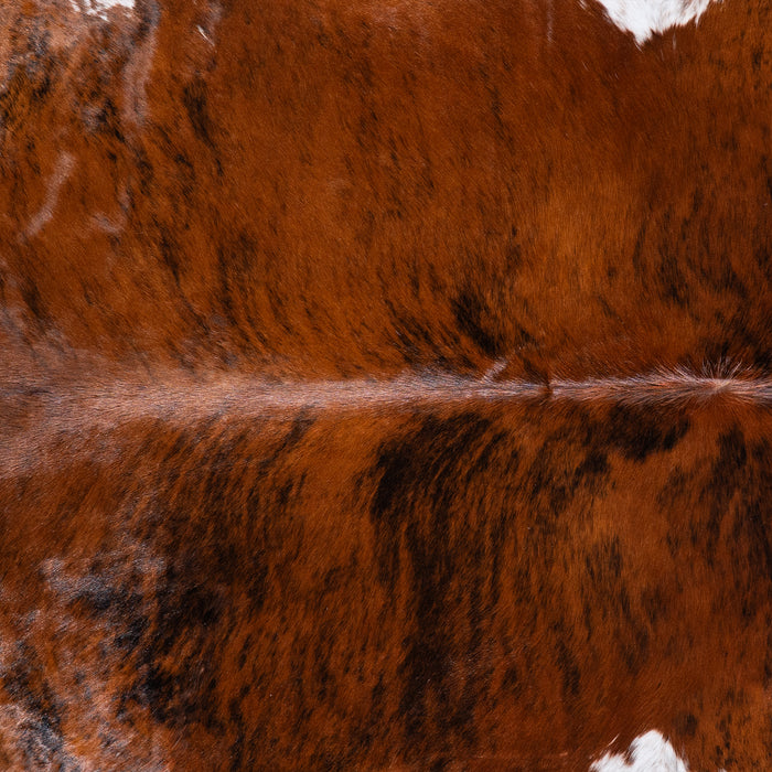 Brazilian Brindle White Belly Cowhide Rug Size 8'5" L x 7'3" W 5685