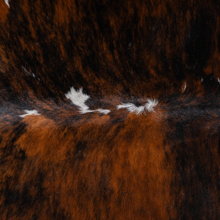 Tricolor Brindle Mix Cowhide Rug Size 7'10" L x 7'3" W 5441