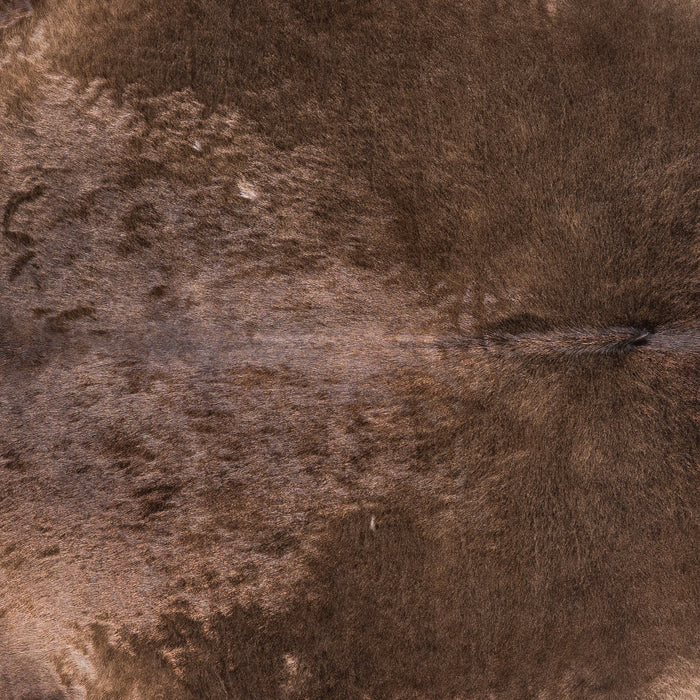 Brazilian Chocolate Cowhide Rug Size 7'7" L x 8'0" W 4574