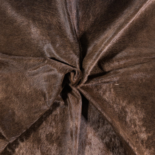 Brazilian Chocolate Cowhide Rug Size 7'7" L x 8'0" W 4574