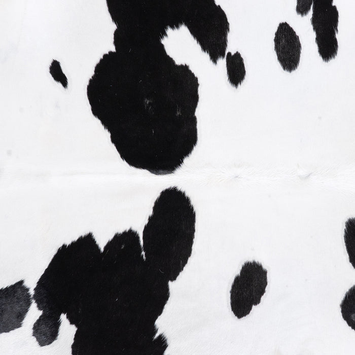 Brazilian Black and White Cowhide Rug Size 7'8" L x 7'1" W 4673